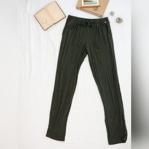 Slouchy Lounge Pant in forest green by Nicole Miller